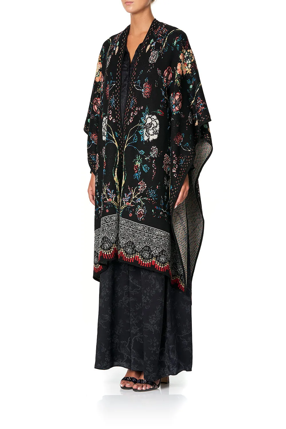 THROW OVER PONCHO HAUTE PROVINCIAL