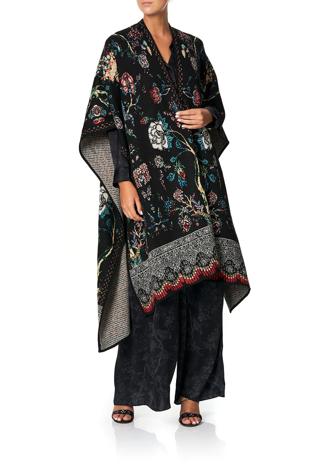 THROW OVER PONCHO HAUTE PROVINCIAL