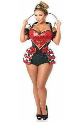 Top Drawer 6 PC Royal Red Queen Corset Costume
