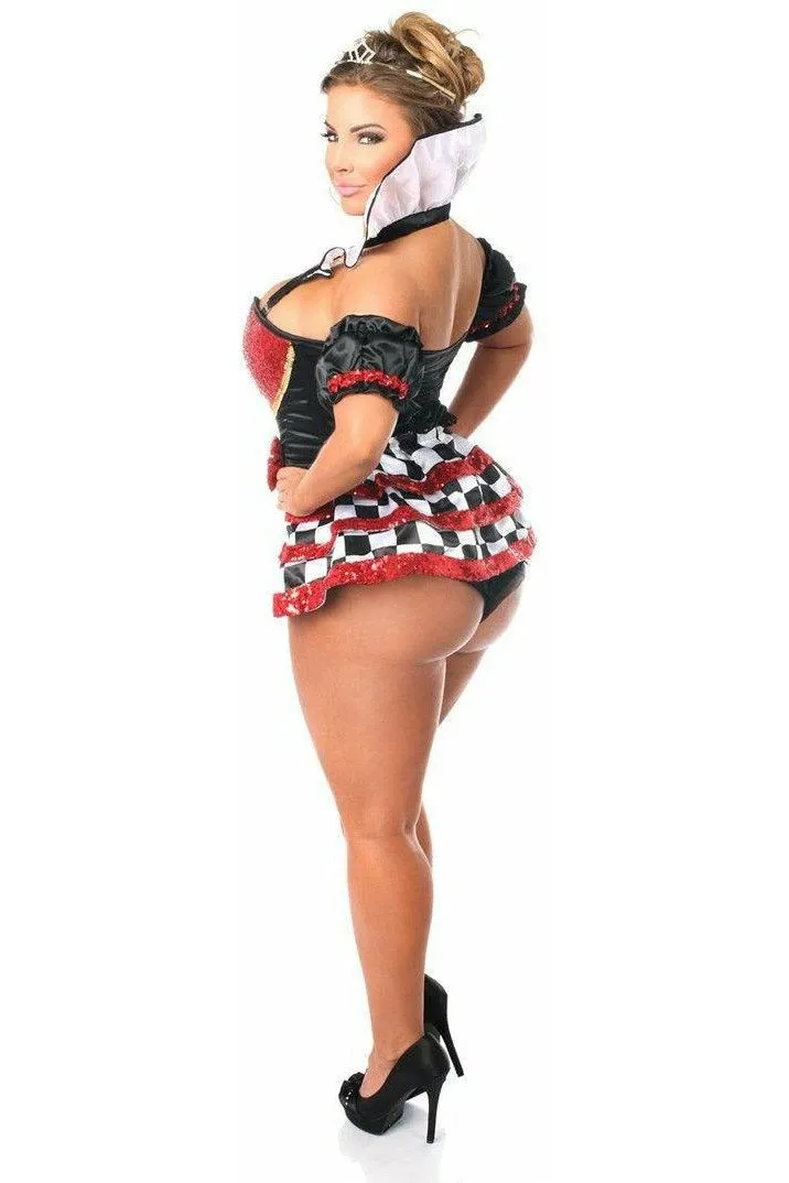 Top Drawer 6 PC Royal Red Queen Corset Costume