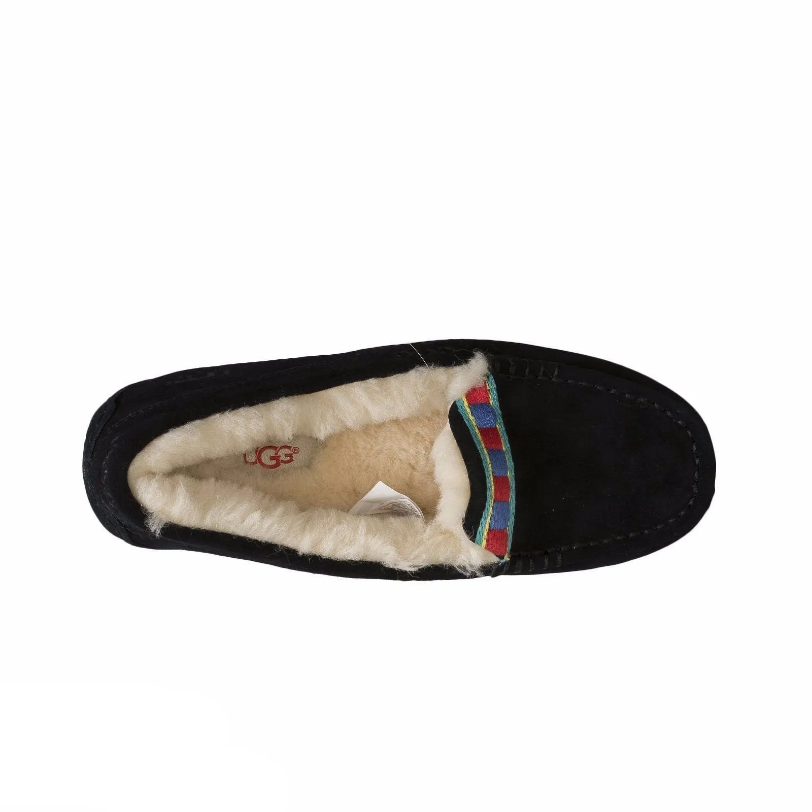 UGG Ansley Embroidery Black Slippers