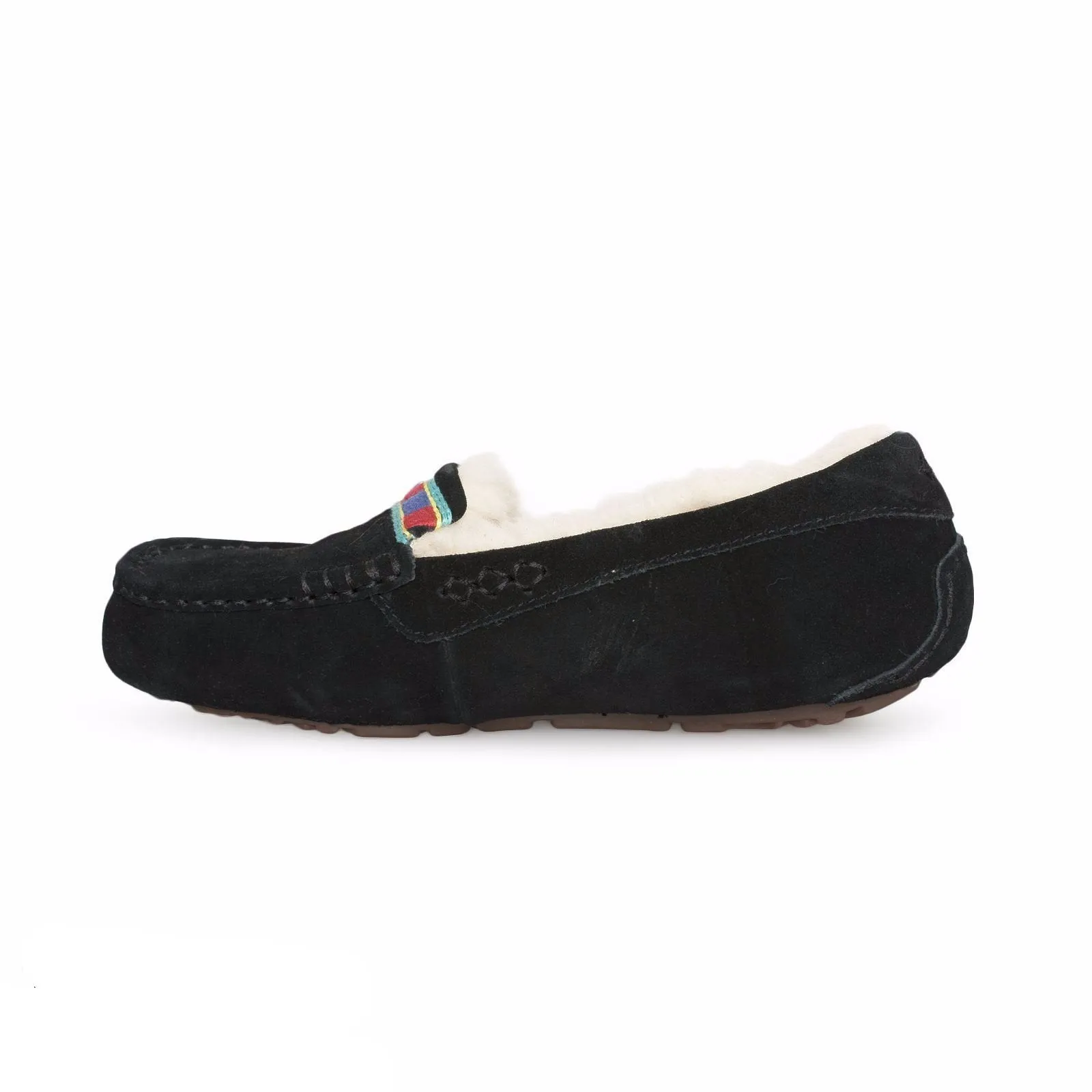 UGG Ansley Embroidery Black Slippers
