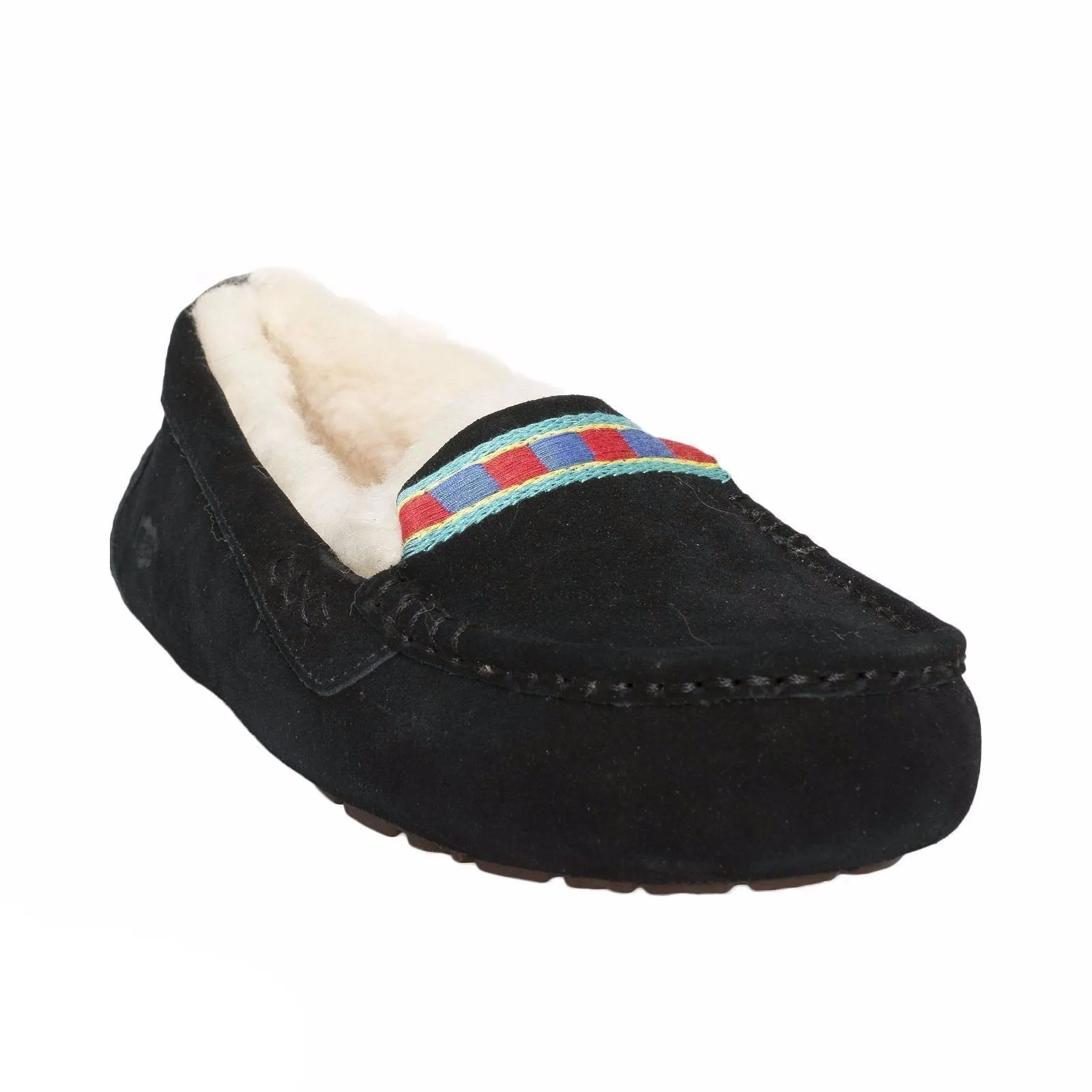 UGG Ansley Embroidery Black Slippers