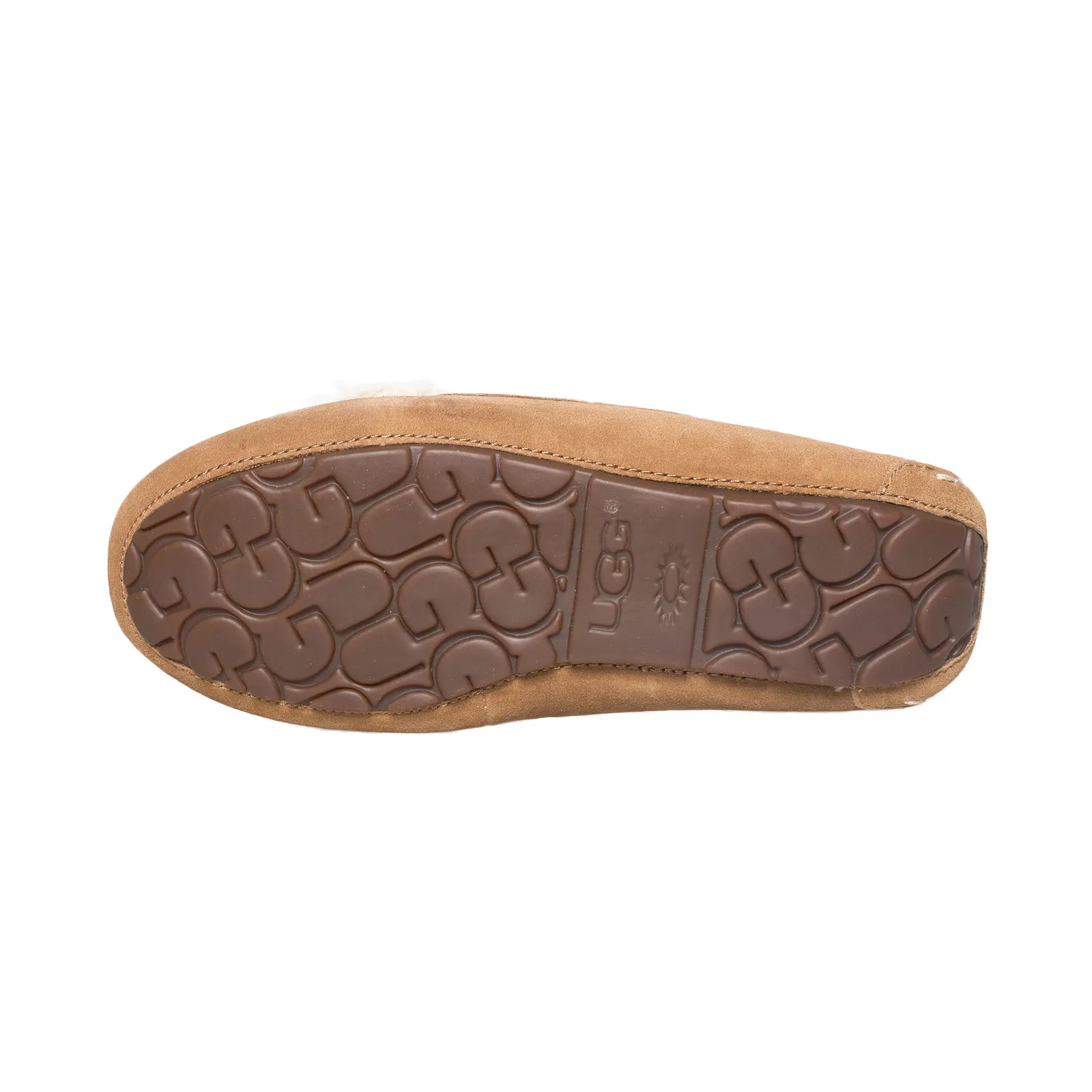 UGG Ansley Fur Bow Chestnut Slippers