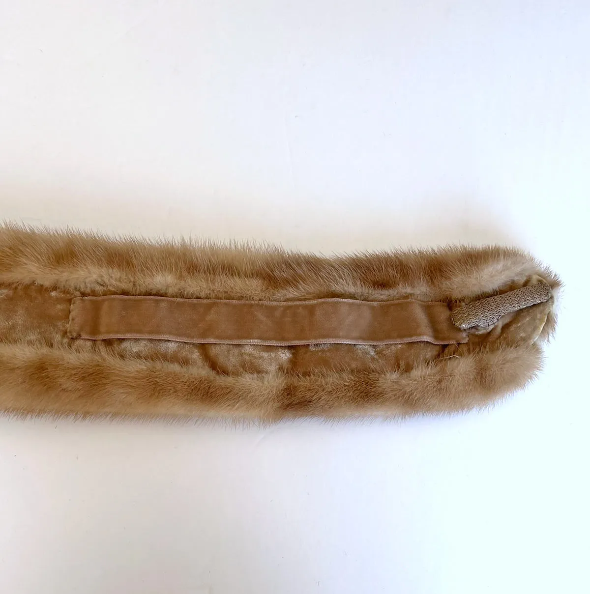 Vintage Mink Collar Palomino Small Fur Stole Clips Women's Girl's Little Princess VFG