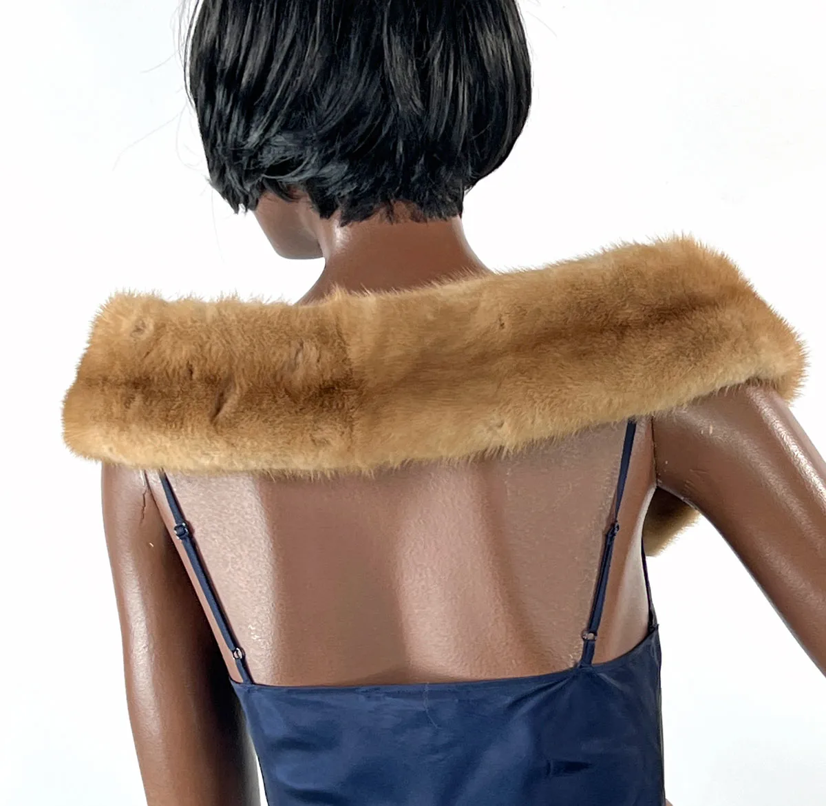 Vintage Mink Collar Palomino Small Fur Stole Clips Women's Girl's Little Princess VFG