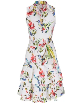 White Floral Naxa Dress