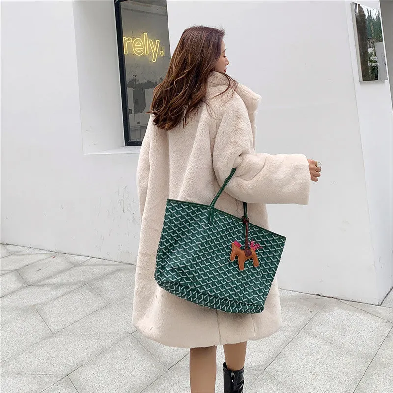 Women Winter Faux Fur Long Coat Solid