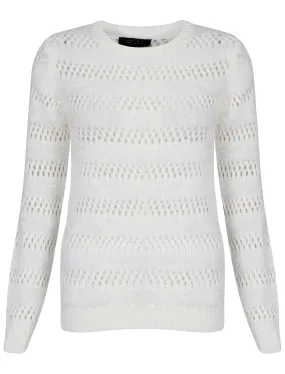 Women's Amara Reya Ophrys Fly  Cream Crew Neck Jumper