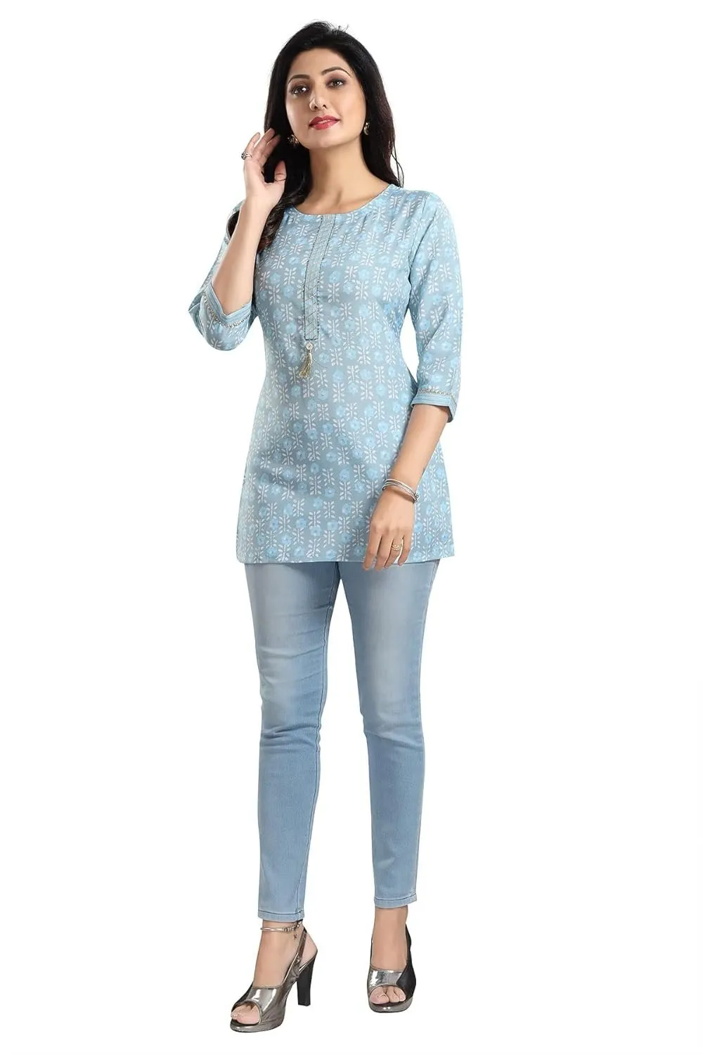 Women's Rayon Short Kurti Tunic Top