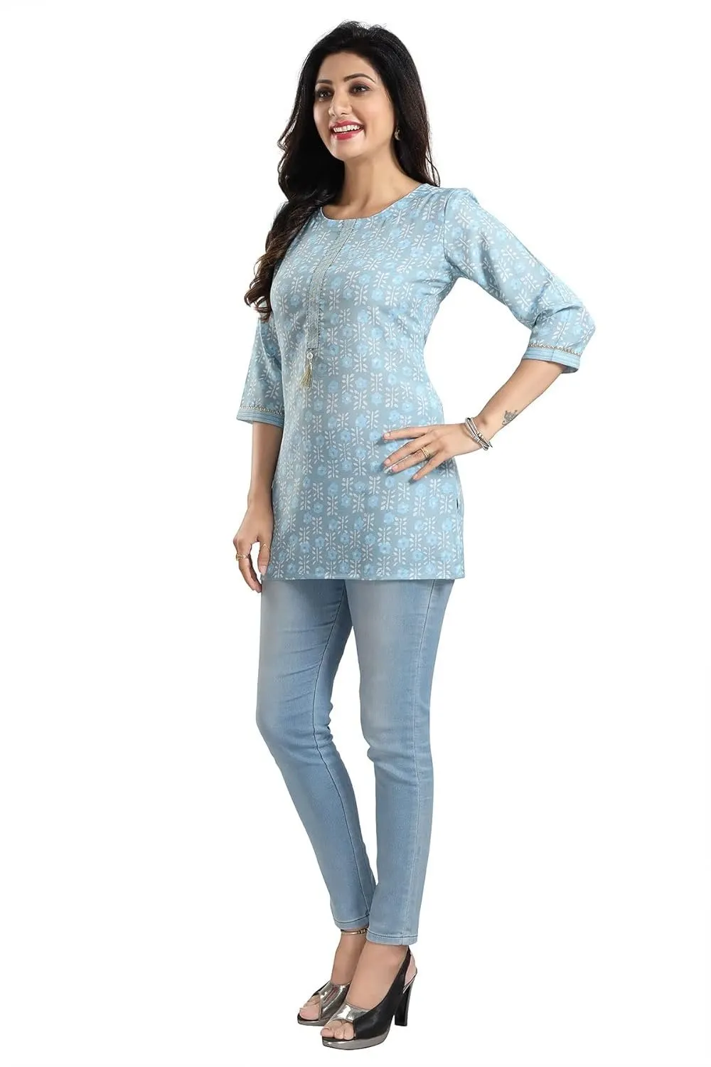 Women's Rayon Short Kurti Tunic Top