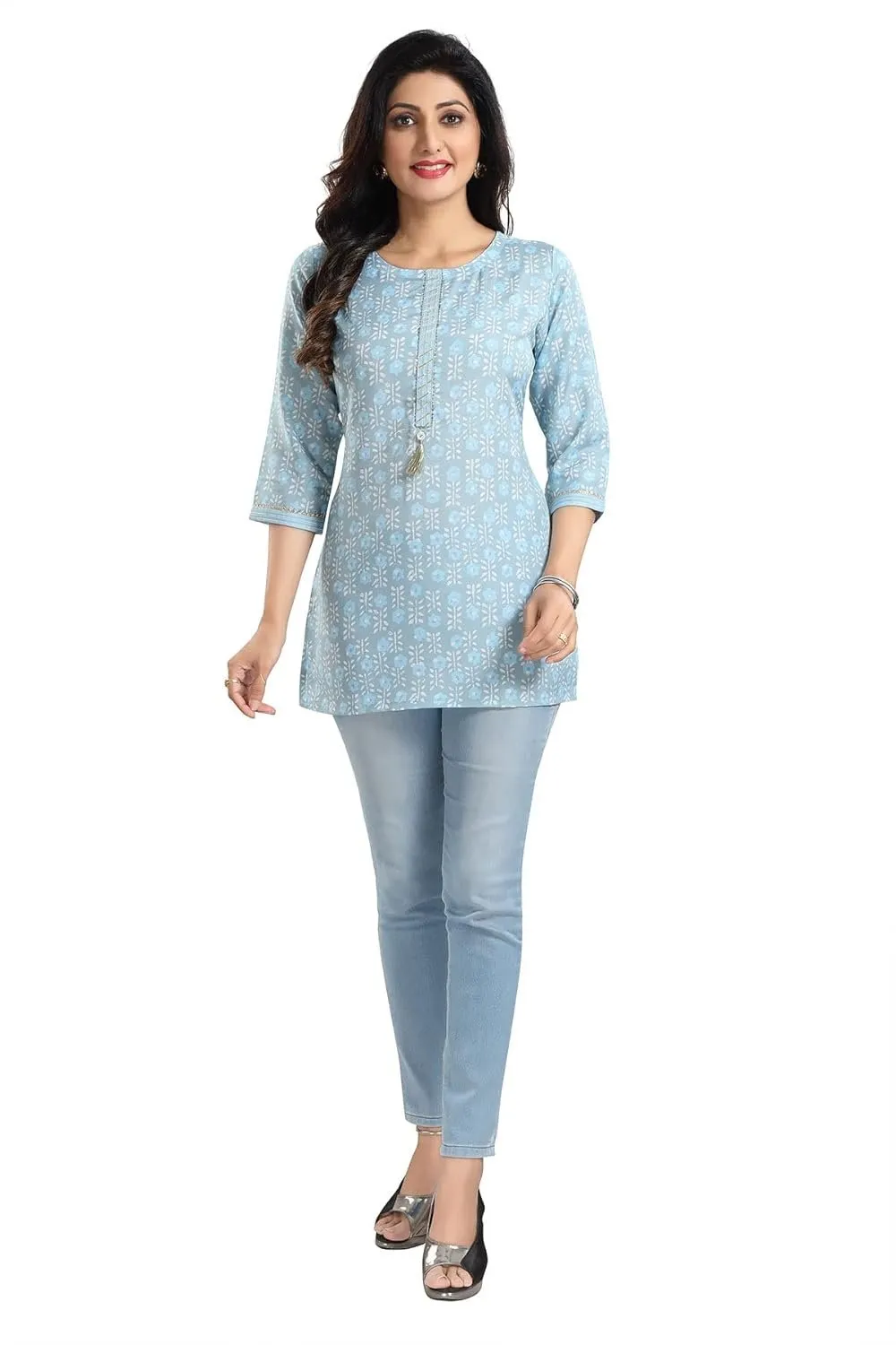 Women's Rayon Short Kurti Tunic Top