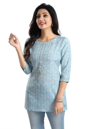 Women's Rayon Short Kurti Tunic Top