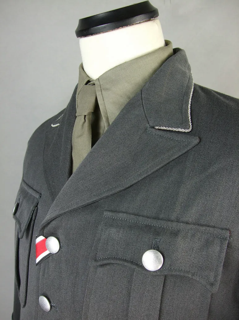 WWII German Elite M34 Officer Stone Grey Gabardine Dress Tunic